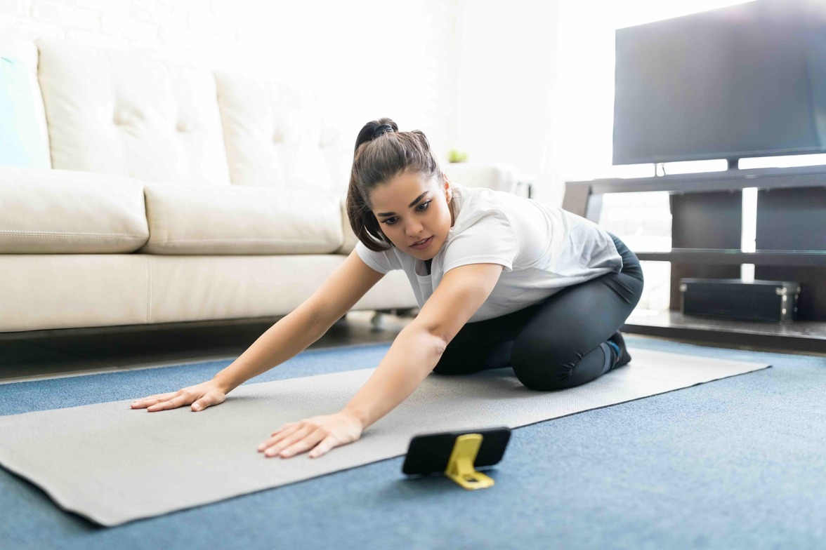 stretching at home